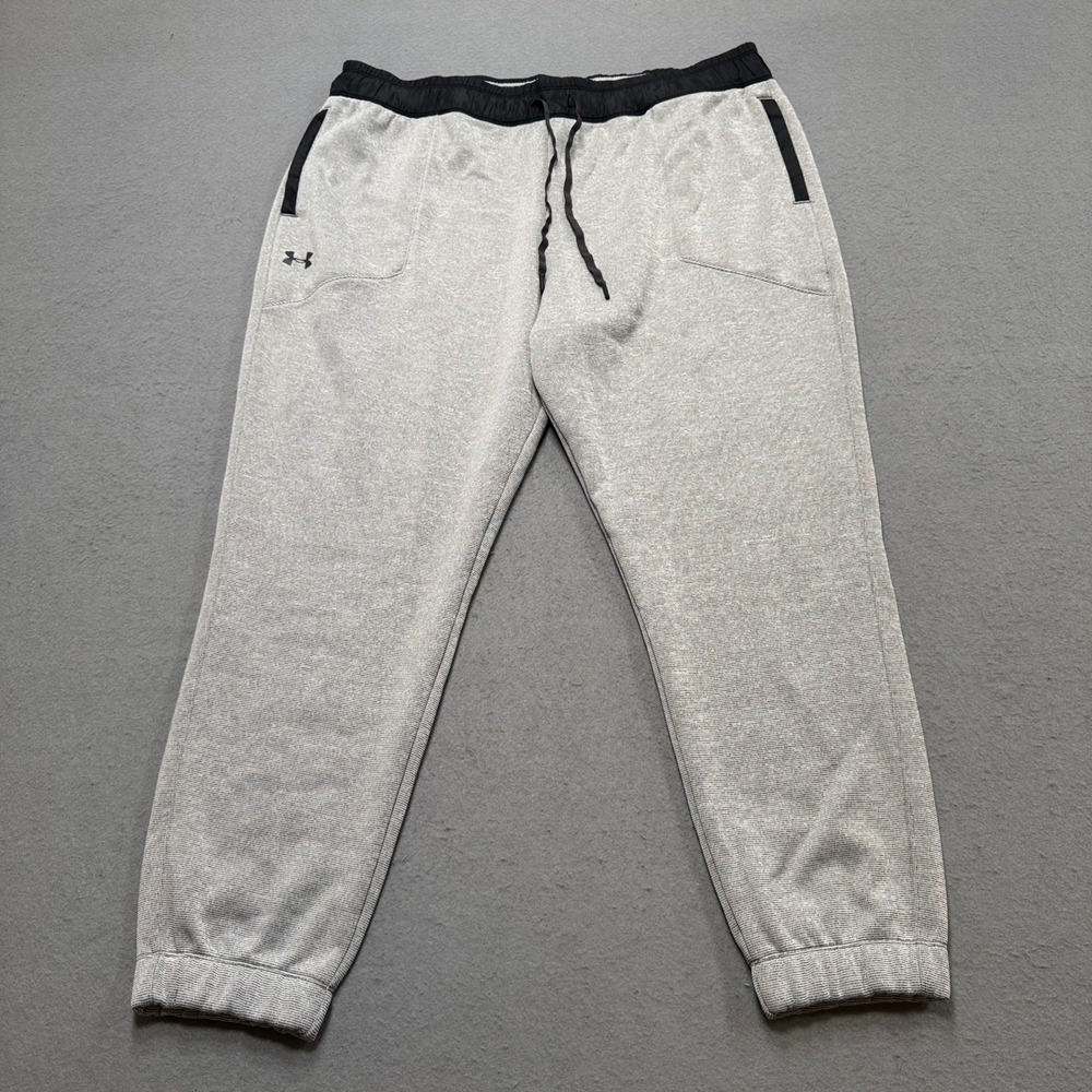 Under Armour Sweatpants Men's 2XL Gray ColdGear Loose Fleece Joggers Activewear